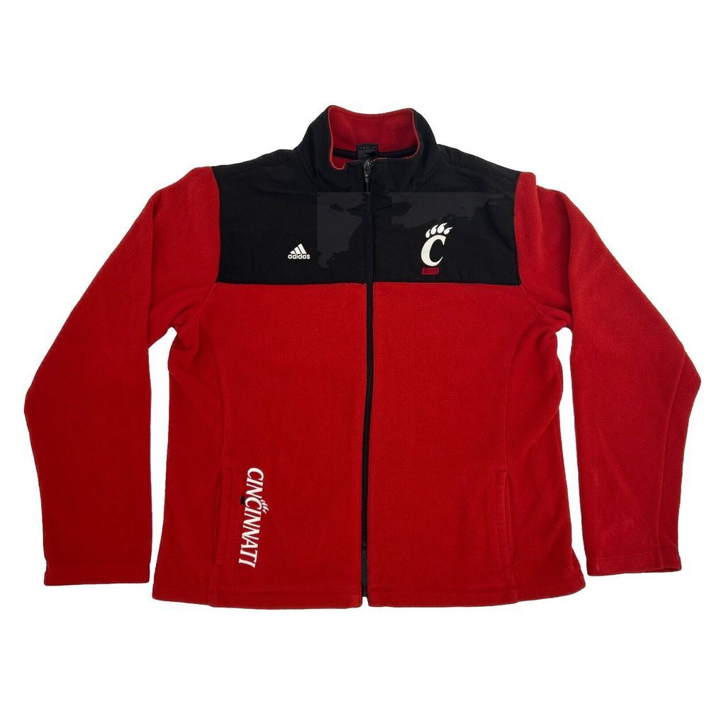 Cincinnati Bearcats Jacket Women's XL Red adidas Full‎ Zip Fleece